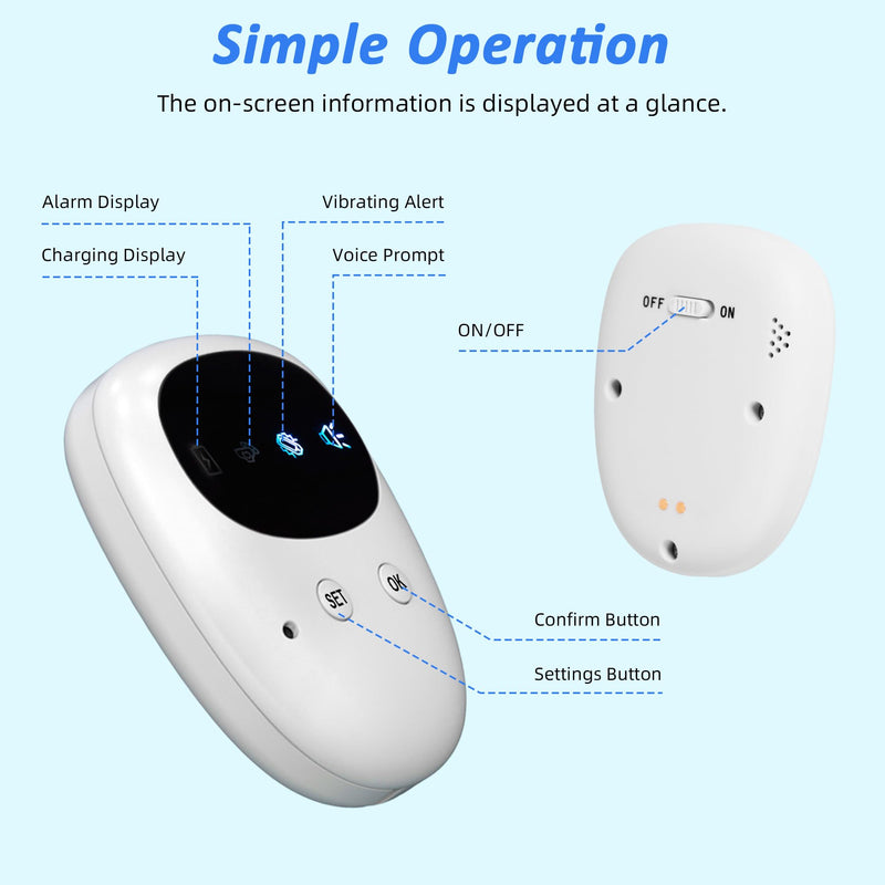 [Australia] - Wireless Bedwetting Alarm-Bed Wetting Alarm for Kids and Elderly, Sound Mode, and Strong Vibration, Pee Alarm, Bedwetting Solutions, Night Time Potty Training for Kids 