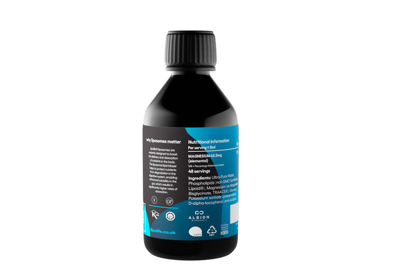 Liposomal Magnesium Liquid 240ml – High Absorption Magnesium Supplement for Muscle Function, Energy & Sleep Support – Vegan, Non-GMO, Advanced Liposomal Delivery, Lipolife 240 ml (Pack of 1)