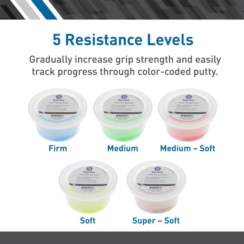 [Australia] - Body Sport Standard Hand Therapy Putty, Blue, 16 Oz., Firm, Strengthening Therapy Putty for Physical Rehabilitation 16 Ounce Level 5 (Firm) - Blue 