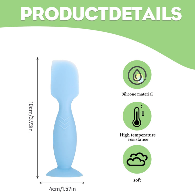 [Australia] - Pack of 3 Diaper Cream Spatula (pink, blue, white) diaper cream applicator, silicone diaper rash cream brush, soft spatula for baby bottom, baby bottom brush with suction cup stand, baby diaper cream spat 