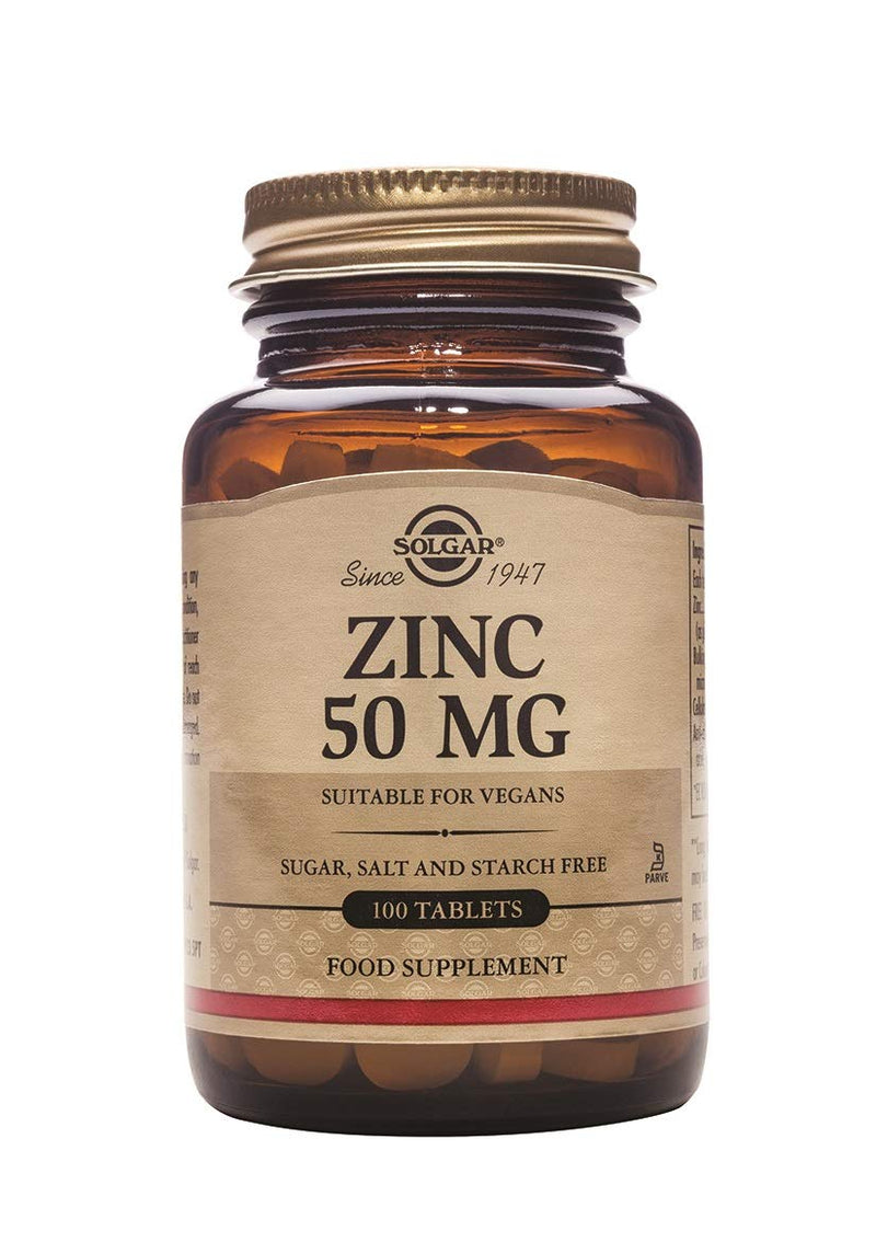Solgar Vitamin C 1000 mg, 100 Vegetable Capsules - Antioxidant & Immune Support - Overall Health Zinc 50 mg, 100 Tablets - Zinc for Healthy Skin, Taste & Vision