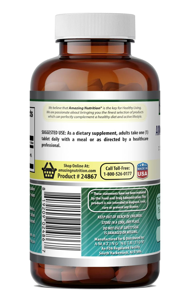 Amazing Formulas Biotin Supplement | 15000 Mcg Per Serving | 120 Tablets | Non-GMO | Gluten Free | Made in USA