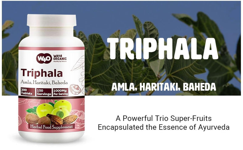 [Australia] - Triphala Tablets, 300 Pills, 5 Month Supply - Herbal Supplement with Amla, Haritaki & Baheda ‚Äì Supports Digestive Health (Pack of 1) 