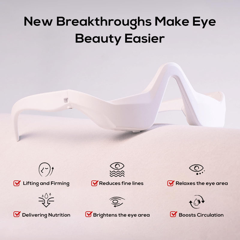 Under Eye Red Light Therapy Glasses - LED Eye Massager for Dark Circles, Puffiness, Wrinkles & Eye Strain Relief | Under Eye Red Light Therapy Device