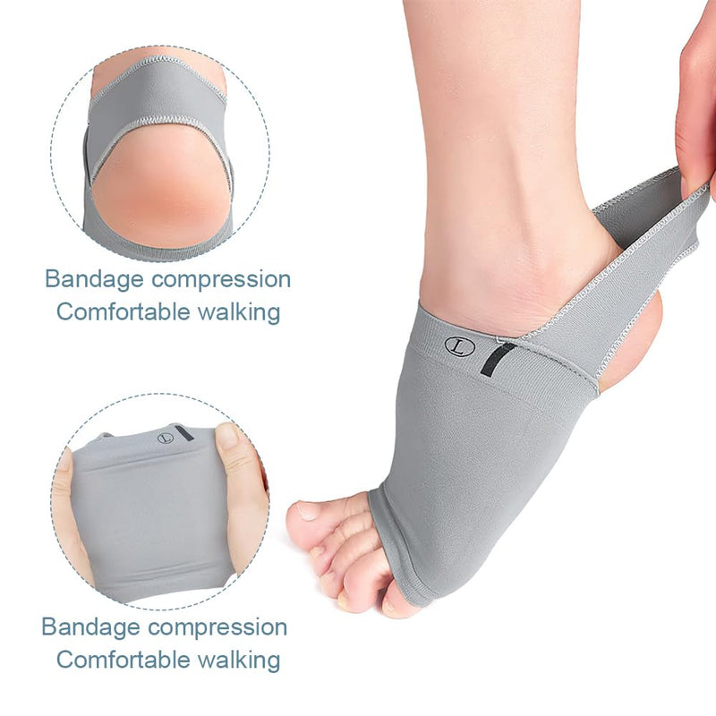[Australia] - DAGORD 2 Pairs Arch Support Bandage Metatarsal Bandage with Pad Arch Support Sleeves Plantar Fasciitis Bandage Arch Socks Foot Bandage for Flat Feet Pain Relief Plantar Fasciitis 