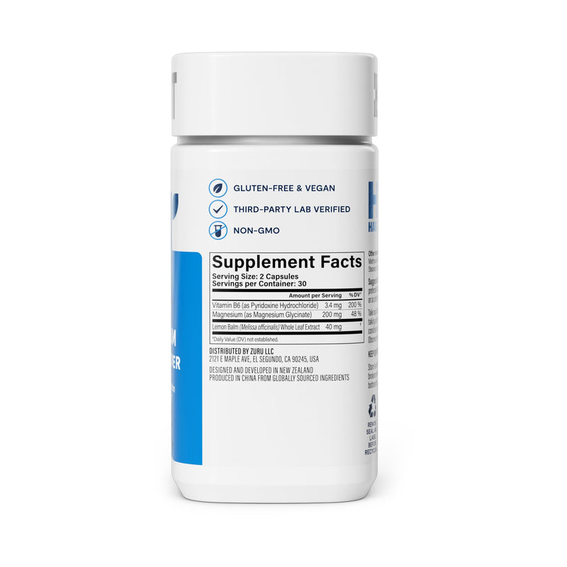 Habit Magnesium Sleep & Recover Supplement, Magnesium Glycinate, Vitamin B6, Lemon Balm, 60 Capsules