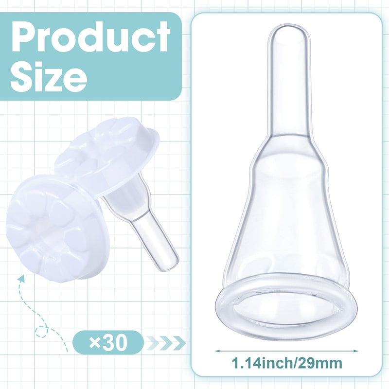 [Australia] - 30 Pieces Condom External Catheters External Male Catheters Condom Catheters for Men Medium, Self Adhering Style (29 mm) 29 mm 