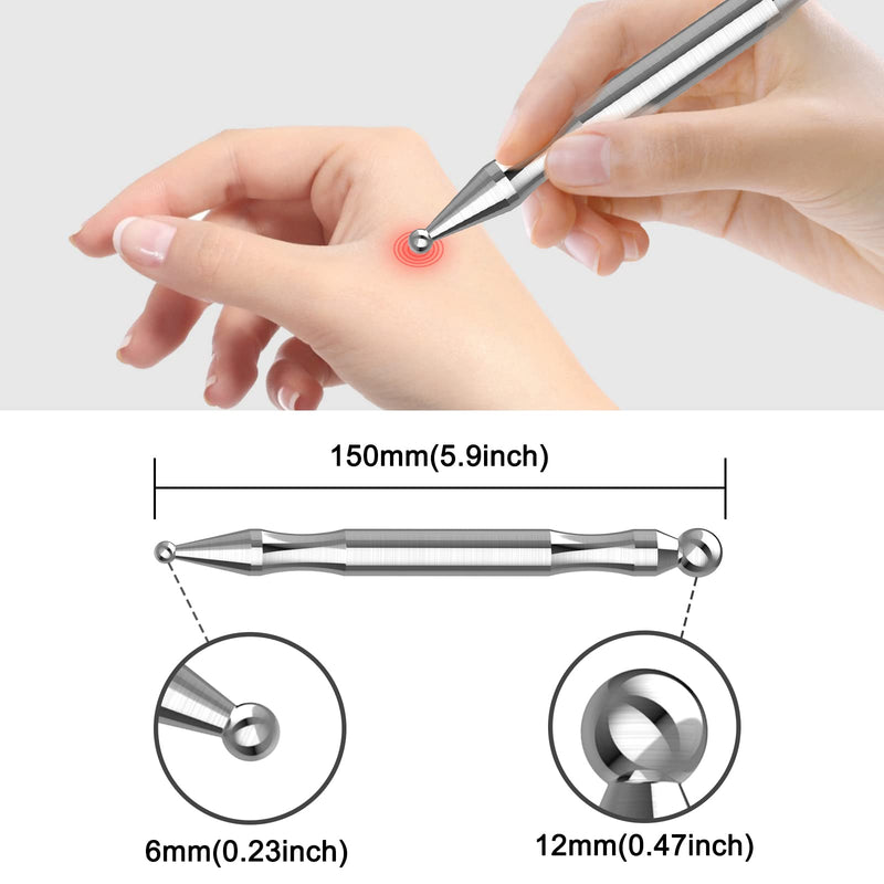 [Australia] - Acupuncture Pen, Stainless Steel Deep Tissue Acupressure Pen - Manual Acupuncture Massage Pen for Full Body Meridian Pain Relief and Face Massage 