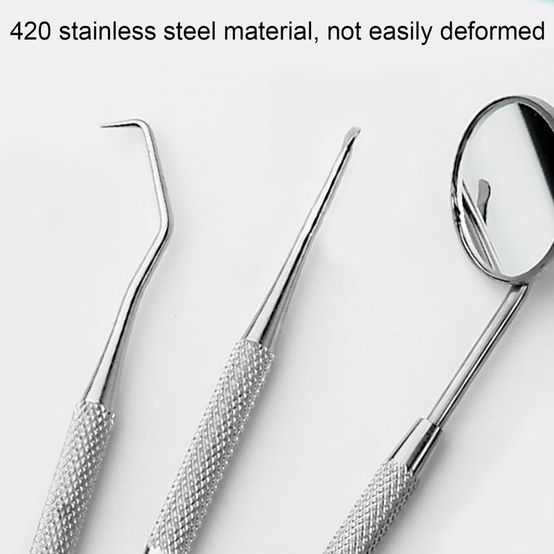 [Australia] - EUZUXU Tartar Remover Dog Tooth Cleaner Double Head Dental Care Set of 4 Professional Teeth Cleaning Tartar Remover Made of Stainless Steel 