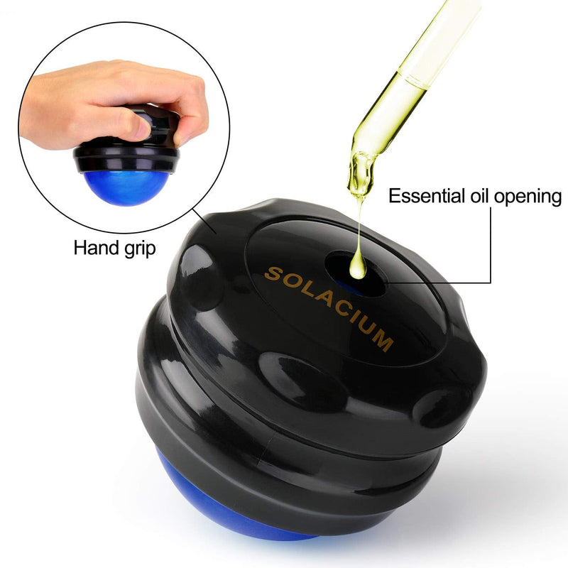 [Australia] - Manual Massage Roller Ball - Massager and Therapy Tool for Sore Muscles, Shoulders, Arms, Neck, Back, Feet, Body, Deep Tissue, Stiffness, Joint Pain, Stress Relief Blue 