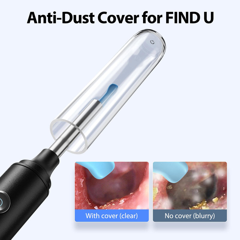 [Australia] - Earwax Remover Otoscope Hopefox 1080P WiFi Ear Cleaner, 360° Wide Angle Otoscope Camera for Adults, Children and Pets with Dust Cover Gray 
