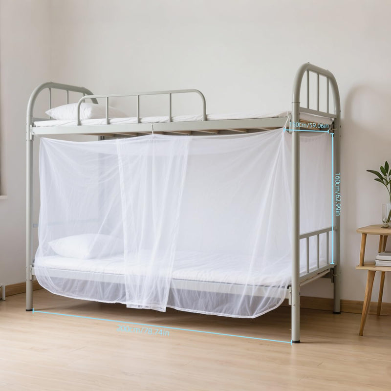 [Australia] - 1.5M Wide Bed with White Extra Dense Quadrant Protection Mosquito Net,Dormitory Double Bed Cover Dense Insect Net for Camping,Family,Dormitory,Housing Bed Bug Protection (L:2m*W:1.5m) Extremely Dense-2m*1.5m(L*W) 