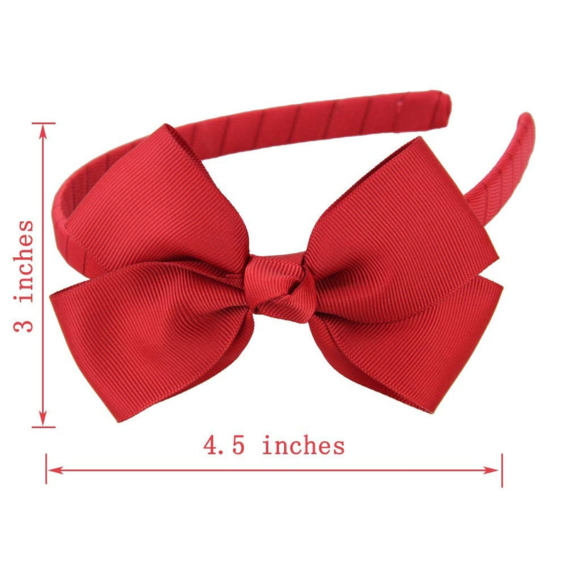[Australia] - 7Rainbows Fashion Cute White Bow Headband for Girls Toddlers. 