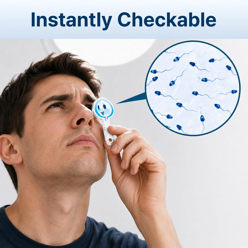 Sperm Microscope, Spermcheck Fertility Test, App-Supported, 1 Pack | Single-Use Sperm Observation Kit for Men, At-Home Test, Easy-to-Use Sperm Motility Check, Hygienic & Private, Family Planning 1-pack
