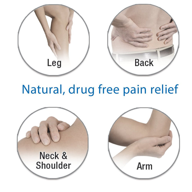 AccuRelief Complete 3-in-1 TENS Unit, EMS, Massager Device - Pain Relief Electric Muscle Stimulator with 4 Electrodes for Neck, Back, and Full Body