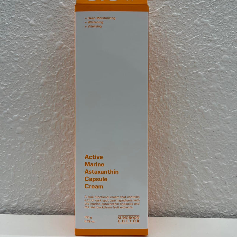 [Australia] - SUNGBOON EDITOR Active Marine Astaxanthin Capsule Cream 50ml | Facial Cream for Brightening | Deep Hydration, Soothing, Moisturizer 