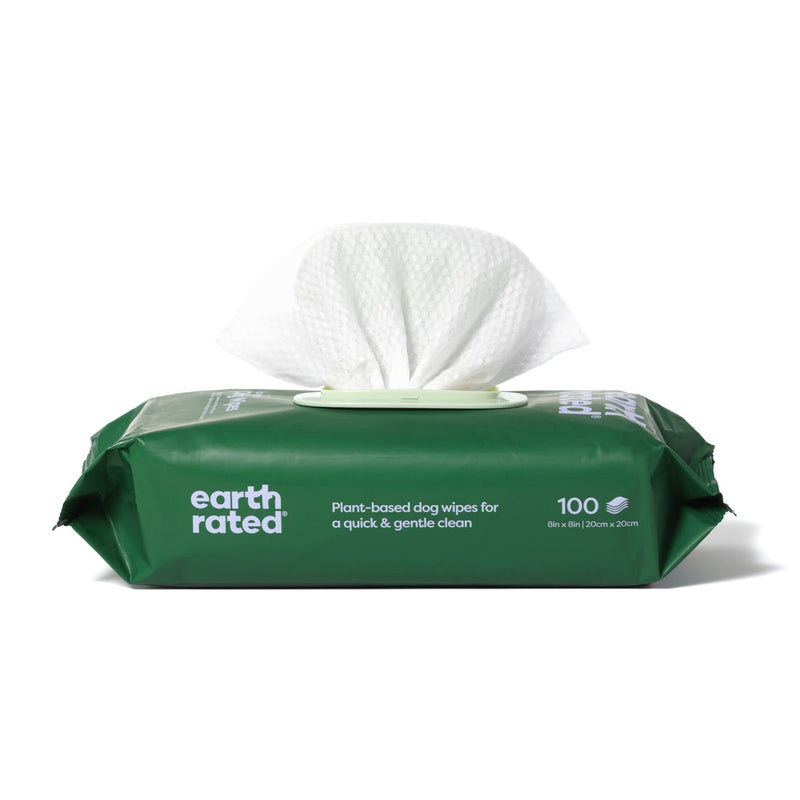 Earth Rated Ear Wipes & Grooming Wipes Bundle - Includes 70 Fragrance-Free Pet Ear Wipes and 100 Lavender-Scented Grooming Wipes. - PawsPlanet Australia