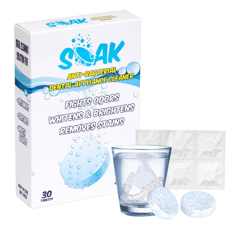 [Australia] - Retainer cleaning tablets 30 tablets Retainer fresh braces cleaning tablets retainer cleaner tablet mouth guard dentures dentures 