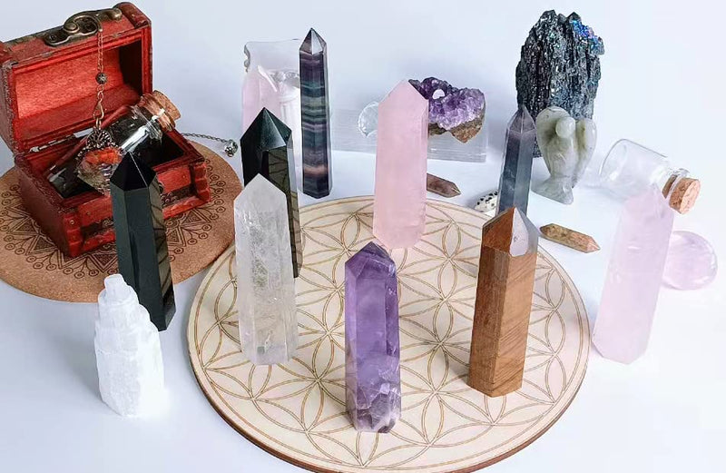 [Australia] - 4" Clear Quartz Healing Crystals Wands Polishing Natural Reiki Energy Wand Stone Hexagonal Point Large Crystal Gemstones for Meditation Therapy Crystal Grid Decoration 1Pcs D-clear Quartz 