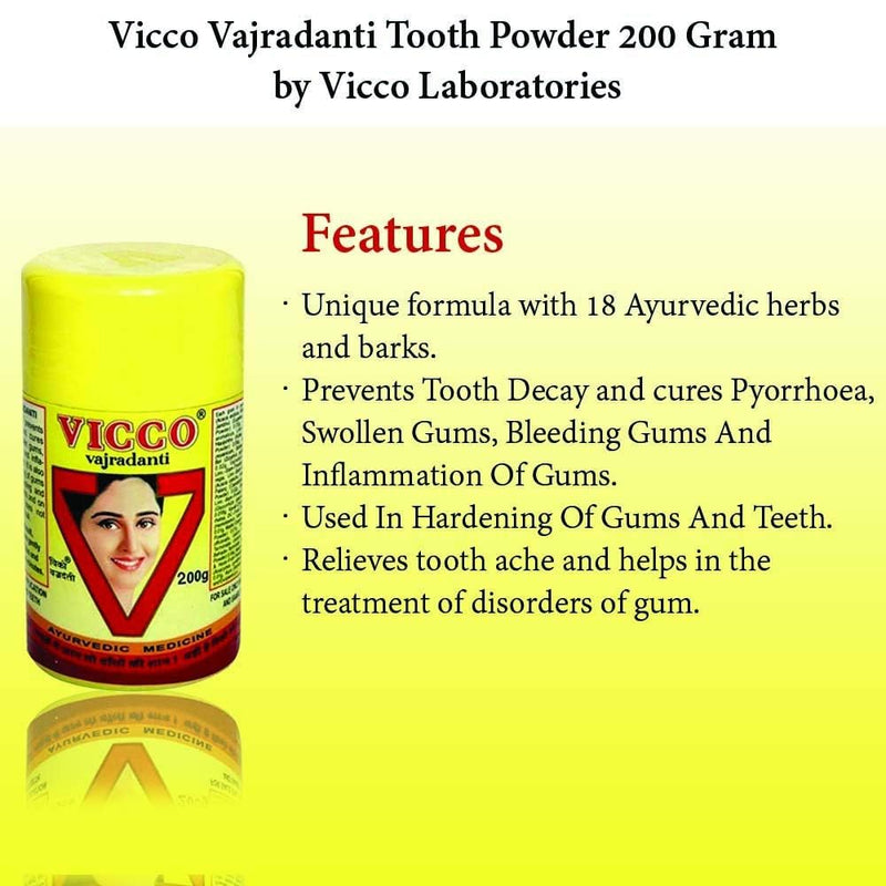 [Australia] - Vicco Vajradanti Tooth Powder 200 Gram 