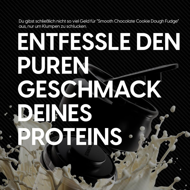 [Australia] - STARKSHAKE® V3 – Your last shaker! | Clump-free protein shakes thanks to 7000 RPM | USB-C fast charging | 60+ shakes per load with STARKPOD 60 G Protein always with you | Electric Protein Mixer (Black) Black 