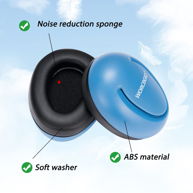 [Australia] - Infant Ear Protection Noise Cancelling Baby Ear Muffs, Toddler Hearing Protection with Adjustable Elastic Headband (Dinosaur,Blue Dino 