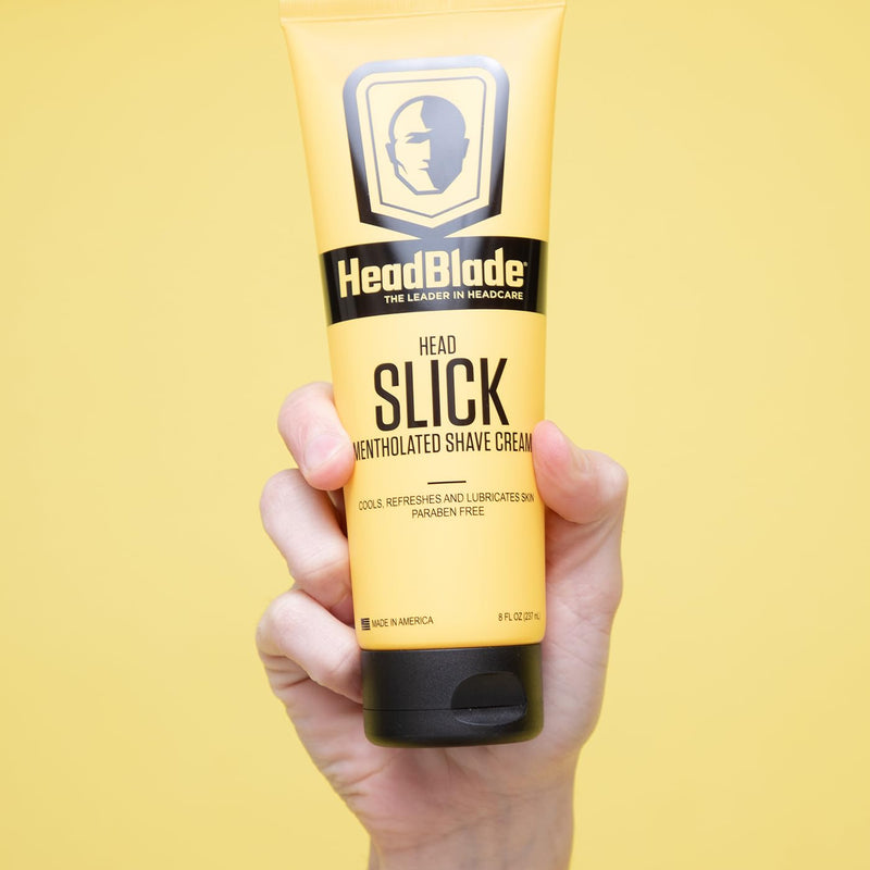 [Australia] - HeadBlade HeadSlick Shave Cream 8 oz for Smooth Headshaving for Bald Men, Helps with Irritation, Redness, & Razor Burn 8 Fl Oz (Pack of 1) 