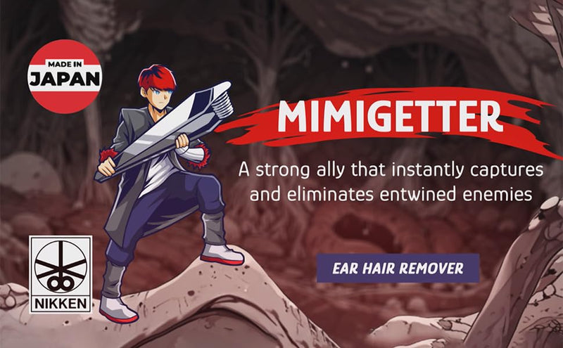 [Australia] - NIKKEN MIMIGETTER Ear & Fine Hair Remover – Made in Japan, Custom Spring, Easy to Clean, Rust-Resistant Stainless Steel 