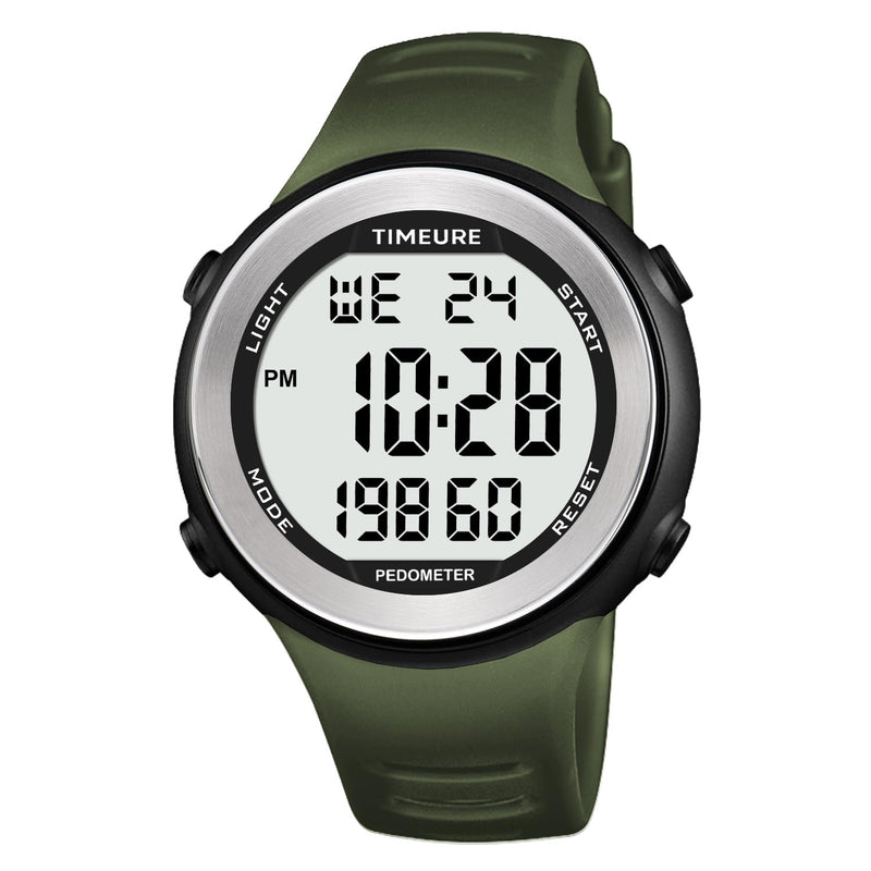 [Australia] - Sports Waterproof Pedometer Watch for Walking No Charging, No App Connection, with EL Backlight. Simple, Practical Choice for Mobile-Free Fitness Enthusiasts TIMEURE-2308 blue 