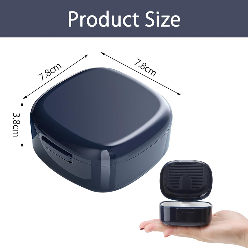 [Australia] - Denture box with sieve, denture box, denture box, retainer container, storage box with hanging denture container, braces box, braces box (blue). 