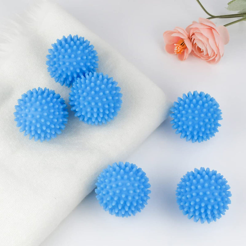 [Australia] - 6 Pcs Dryer Balls, 2.5 in Reusable Laundry Soften and Fluff Laundry Washing Balls (Blue) Blue 