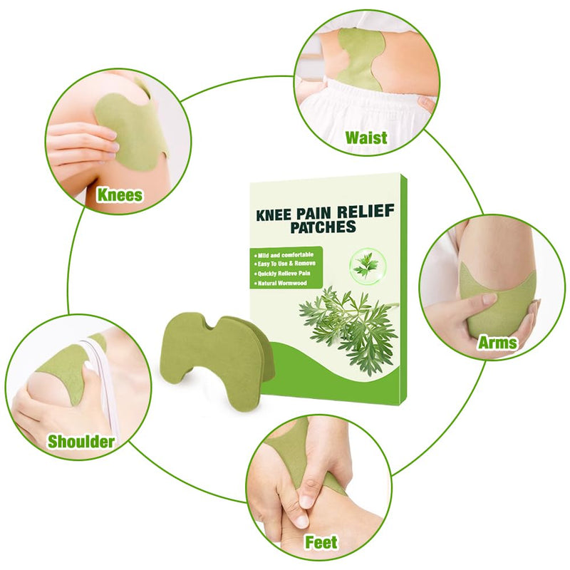 [Australia] - FENGQ Pain Relief Patch, Pack of 20 Pain Relief Patches, Knee Pain Relief Patch Wormwood Knee Patch, Heat Patch, Pain Relief for Knees, Neck, Back and Sore Muscles 