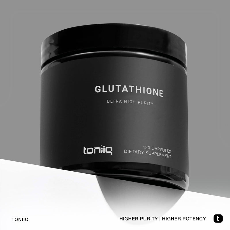 [Australia] - Toniiq Ultra High Strength Glutathione Capsules - 1000mg Concentrated Formula - 98%+ Highly Purified and Bioavailable - Non-GMO Fermentation - 120 Capsules Reduced Glutathione Supplement 120 Count (Pack of 1) 