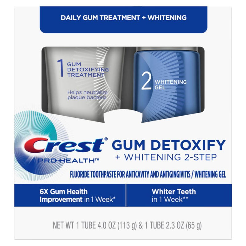 Crest Pro-Health Gum Detoxify + Whitening Two- Step Toothpaste, 4.0 and 2.3 oz 6.3 Ounce (Pack of 1)