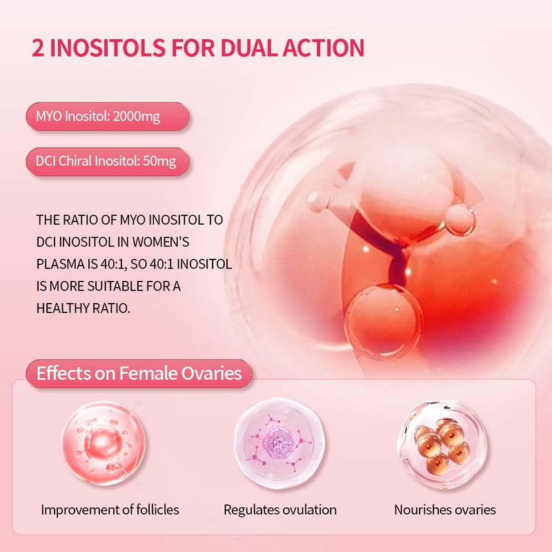 DR.Austin Myo & D-Chiro Inositol Powder Supplement for Women, 40:1 Ratio for Hormone Balance, PCOS Support & Fertility with PQQ, Folate & Antioxidants, 30 Sticks(Sugar-Free, Easy Dissolve)