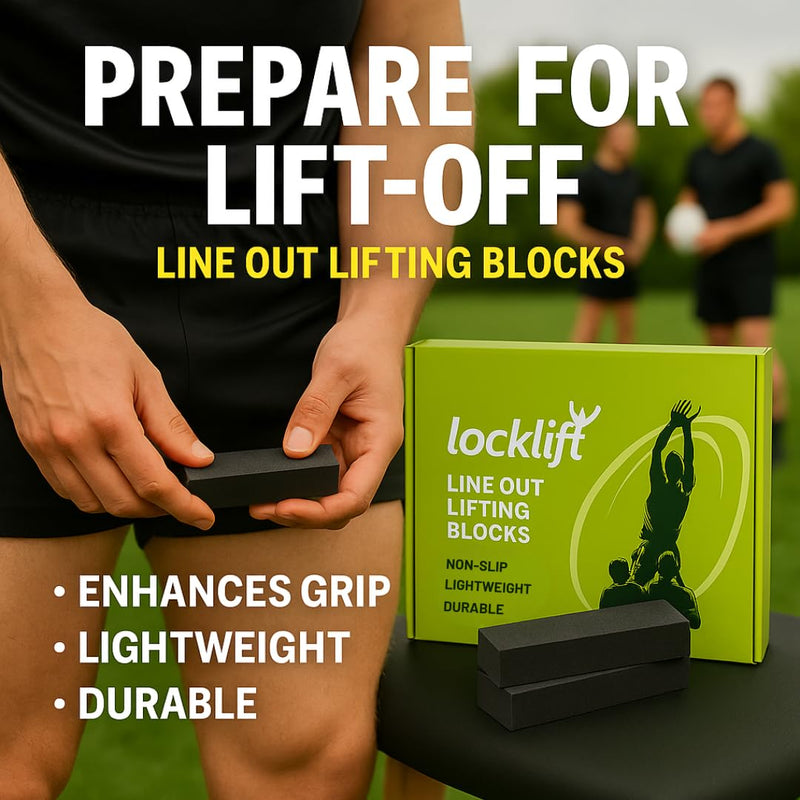 Rugby Lineout Lifting Blocks – Foam Rugby Blocks for Lineout Training – Compatible with Rugby Tape, Zinc Oxide Tape, EAB Tape, Strapping & Rugby Accessories for Lifting 50