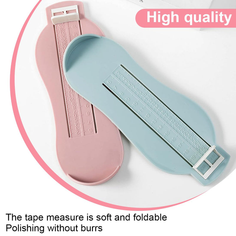 [Australia] - YATEICBC 2 pieces baby foot length ruler tool, baby foot measuring device + 1 soft ruler, foot measuring device, foot measuring device for children, children's ruler measuring tool, shoe size measuring ruler, foot measuring device set 