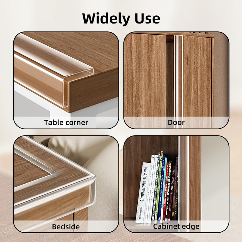 [Australia] - Baby Proofing Edge Protector for Kid Clear Edge Protector Strip Safety Corner Guards Child Proof Corner Bumper for Furniture 1.2in x 9.84ft 1.2" x 9.84'(thk: 1mm) 