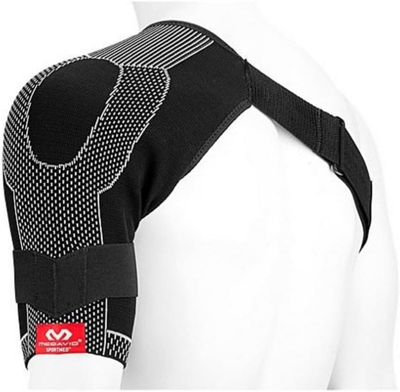 [Australia] - McDavid Adult 4-Way Elastic Shoulder Wrap Black Medium 