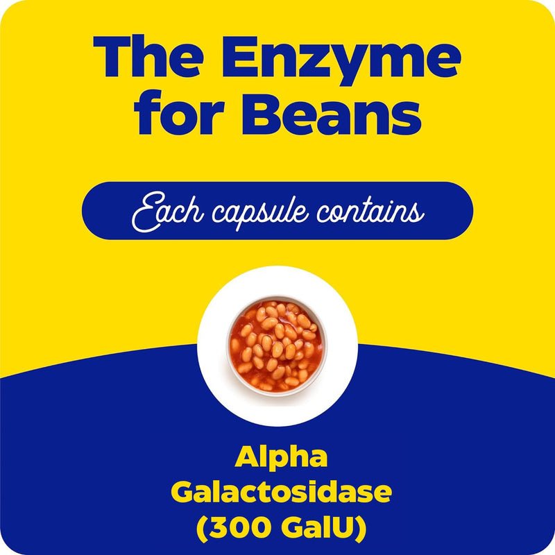 Enzymedica, BeanAssist, Digestive Support, 30 Capsules, Vegan, Gluten-Free, Soy-Free 30 count (Pack of 1)