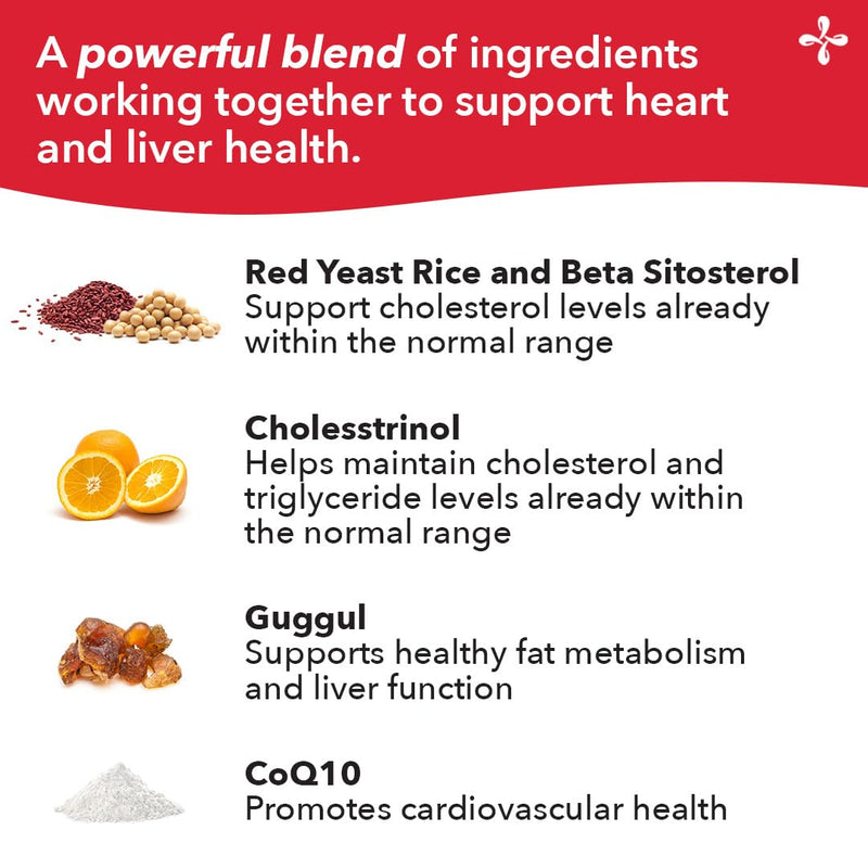 [Australia] - Life Seasons - Choles-T - Cholesterol Support Supplement - Promotes Healthy Heart & Liver Function - Maintains Normal Levels - Red Yeast Rice, CoQ10, Guggul & Phytosterols - 90 Capsules 90 Count (Pack of 1) 