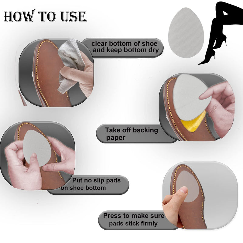 [Australia] - Non-Slip Shoes Pads Sole Protectors Adhesive, High Heels Anti-Slip Shoe Grips (Clear 3pairs) Clear 3pairs 