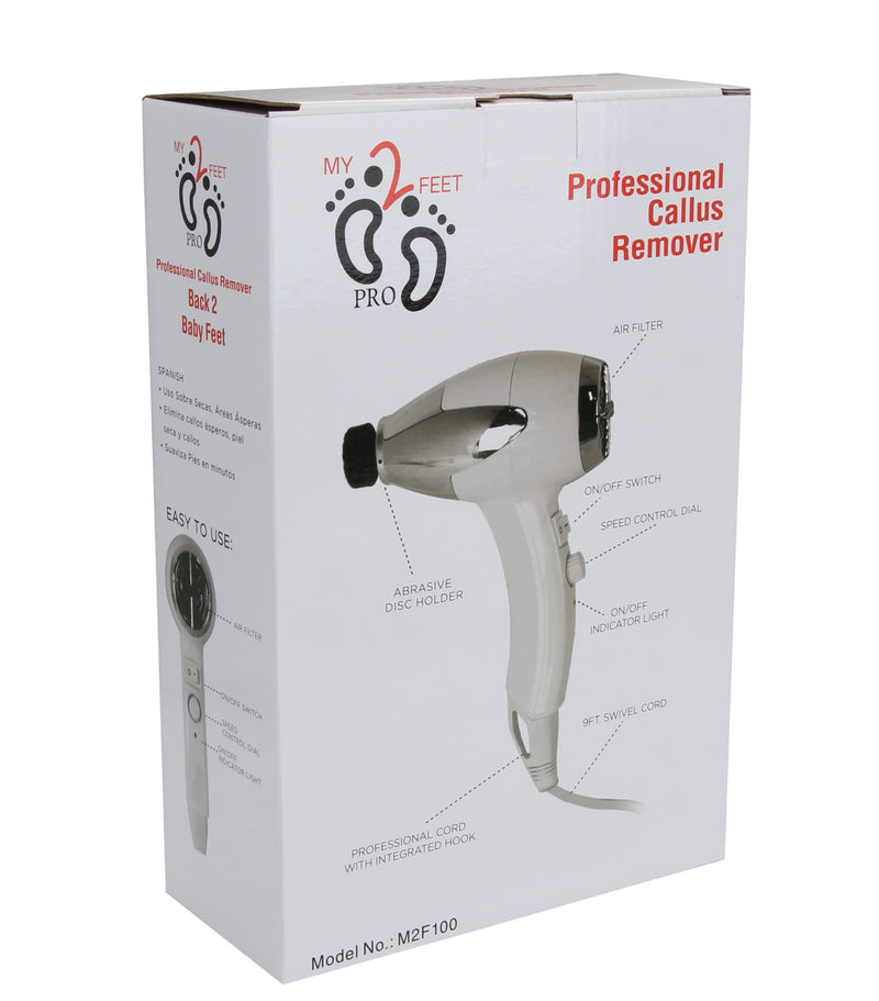 [Australia] - My2Feet Professional Electric Callus Remover+Replacement Disks, White 