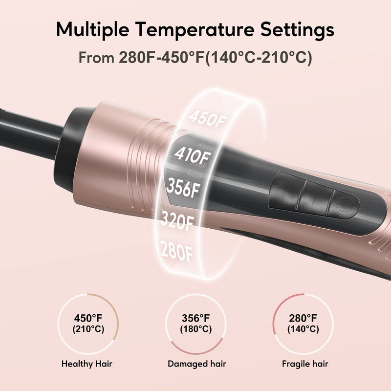 Terviiix Electric Hot Comb for Lace Front Wigs, Pressing Combs for Black Women Hair, Anti-Scald Straightening Comb with Keratin & Argan Oil Infused Teeth, Temperatures Adjustable, 60 Min Auto Shut Off Rose Gold