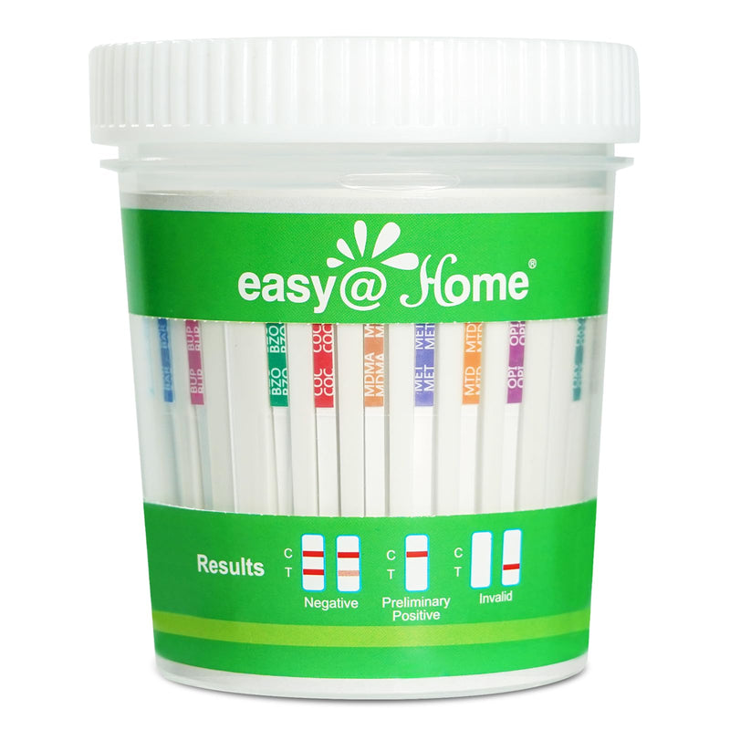 [Australia] - Easy@Home Drug Test Cup: Urine Tests Kit for Testing 14 Drugs AMP/BUP/BAR/BZO/COC/MDMA/MET/MTD/OPI 2000/OXY/PCP/PPX/TCA/THC 50, Built-in Strips Screen Test Kits, #ECDOA-1144A3(1) 1 Count (Pack of 1) 