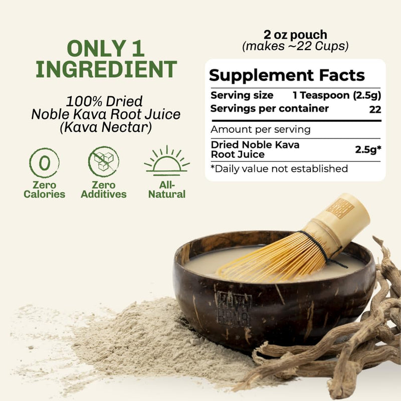 [Australia] - Balance Edition Ceremonial Grade Noble Kava Nectar Powder ‚Äì Supports Calm Focus, Mental Clarity & Mood Stability, Instant Dried Kava Juice 