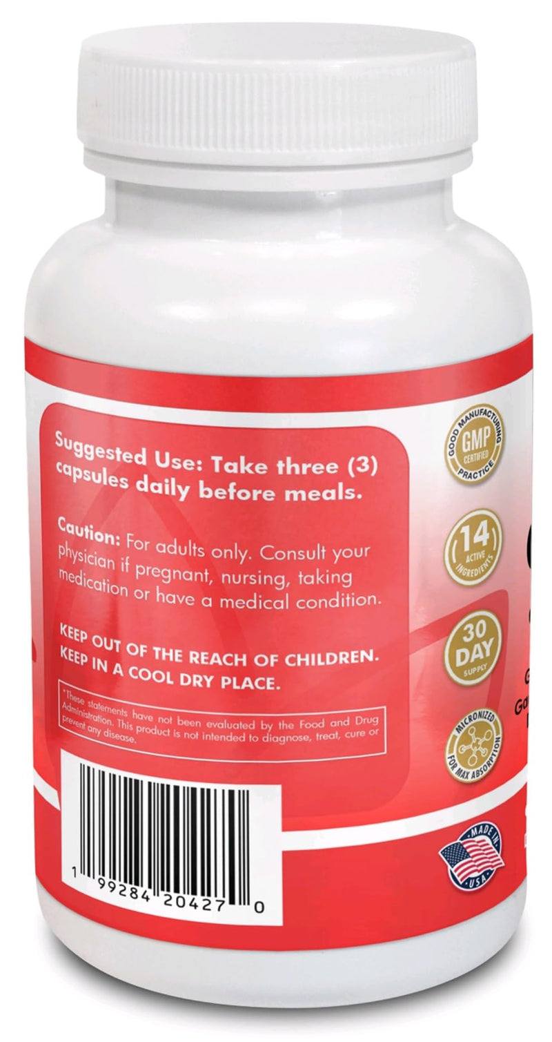 Circulation & Vein Support Supplement - Vitamins E & B3, Ginkgo Biloba, Horse Chestnut, Gotu Kola, Grape Seed, Butcher's Broom & Citrus Bioflavonoids - 1979 mg Formula - 90 Capsules - 30 Days Supply.
