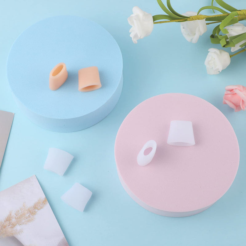 [Australia] - Pack of 20 toe caps protection, silicone small toe protection, toe protectors, toe pads, reduce friction (skin colour, white). 