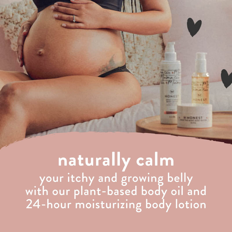 [Australia] - The Honest Company Honest Mama Body and Belly Bump Love Bundle Moisturizing Plant Based Oil and Stretch Mark Butter Cream Body Butter + Body Oil Bundle 