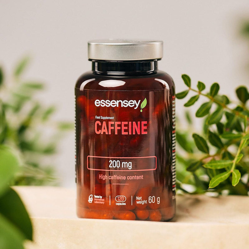 [Australia] - ESSENSEY - Caffeine capsules I Caffeine 200 mg I 120 capsules I Grapefruit extract 50 mg - I Naringenin 49 mg I For vegetarians I 120 daily doses I Cellulose capsule 